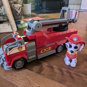 Paw Patrol RAREPAW Fire Truck City Marshalls Movie Transforming Extension